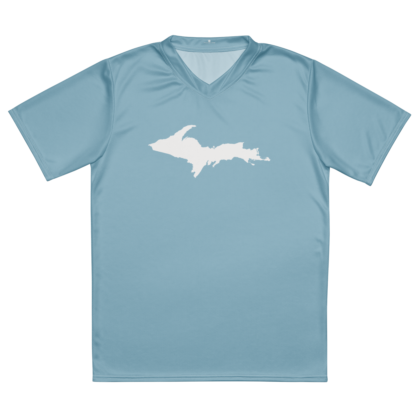 Michigan Upper Peninsula Soccer Jersey (w/ UP Outline) | Unisex - Opal Blue