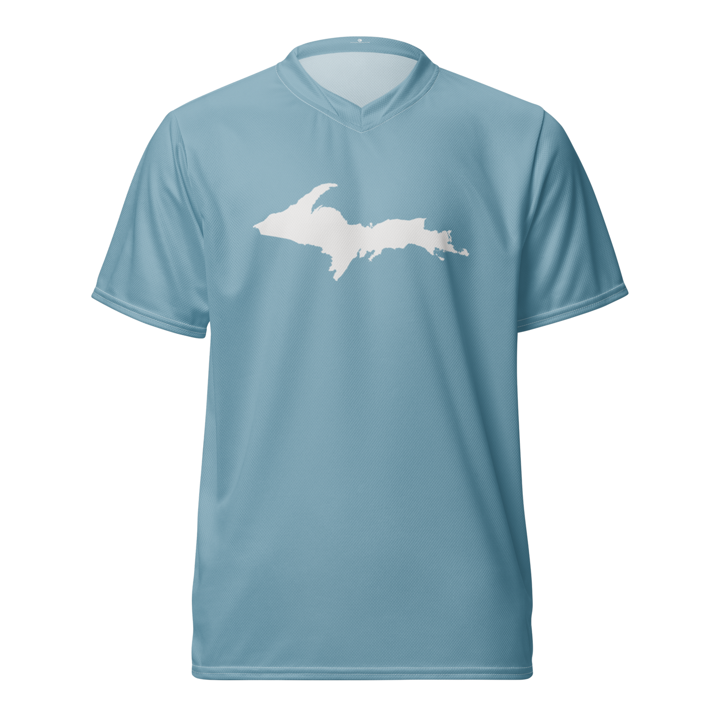 Michigan Upper Peninsula Soccer Jersey (w/ UP Outline) | Unisex - Opal Blue