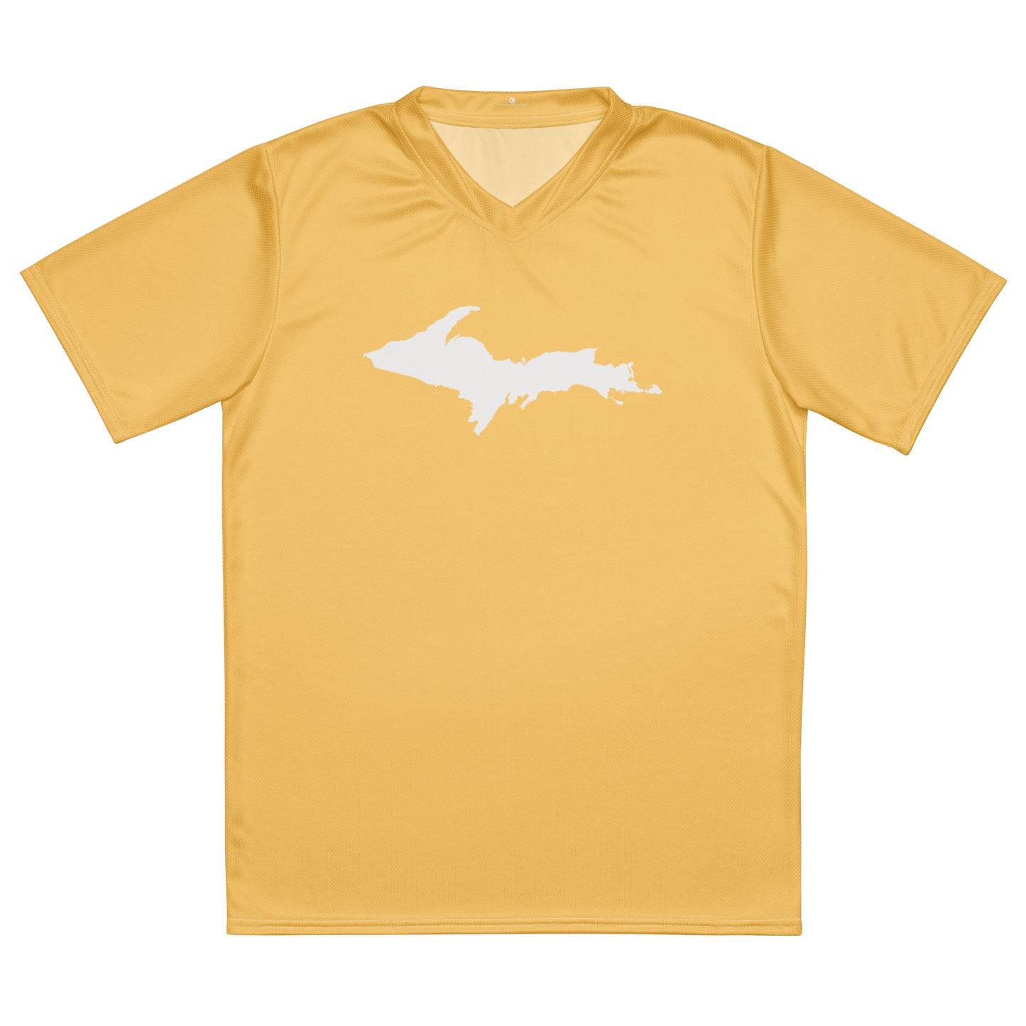 Michigan Upper Peninsula Soccer Jersey (w/ UP Outline) | Unisex - Citrine