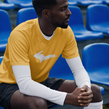 Michigan Upper Peninsula Soccer Jersey (w/ UP Outline) | Unisex - Citrine