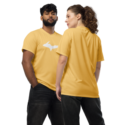 Michigan Upper Peninsula Soccer Jersey (w/ UP Outline) | Unisex - Citrine