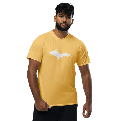 Michigan Upper Peninsula Soccer Jersey (w/ UP Outline) | Unisex - Citrine