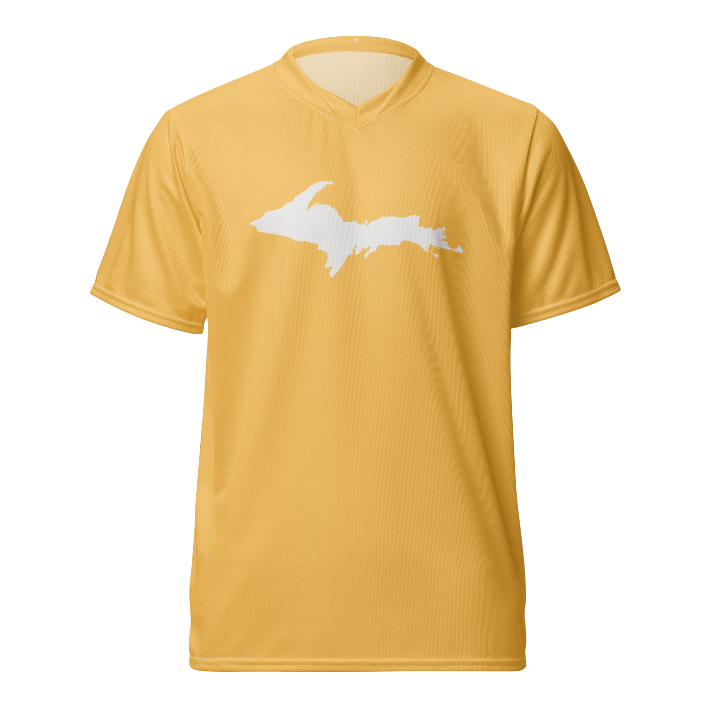 Michigan Upper Peninsula Soccer Jersey (w/ UP Outline) | Unisex - Citrine