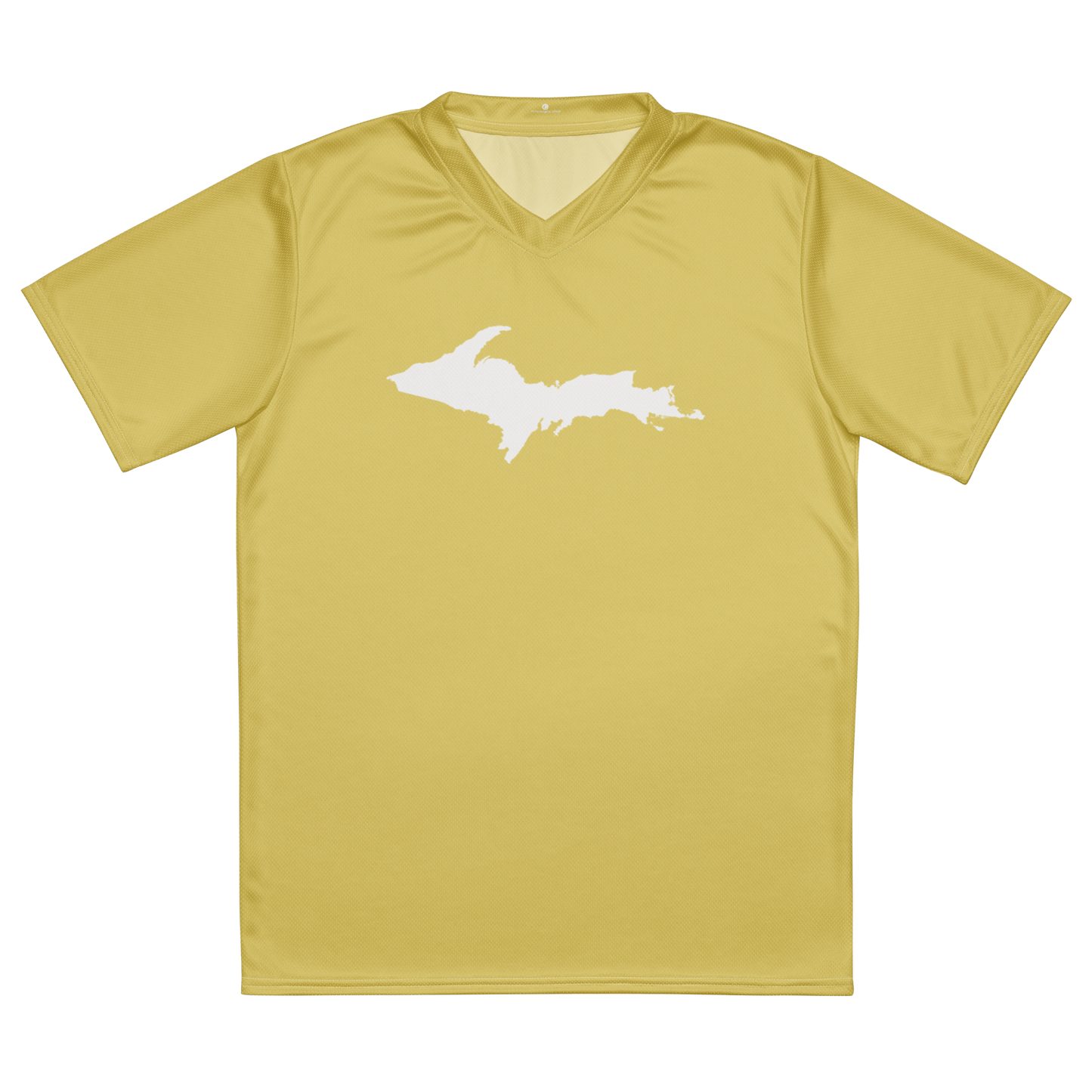 Michigan Upper Peninsula Soccer Jersey (w/ UP Outline) | Unisex - Plum Yellow