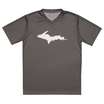 Michigan Upper Peninsula Soccer Jersey (w/ UP Outline) | Unisex - Warren Tank Grey