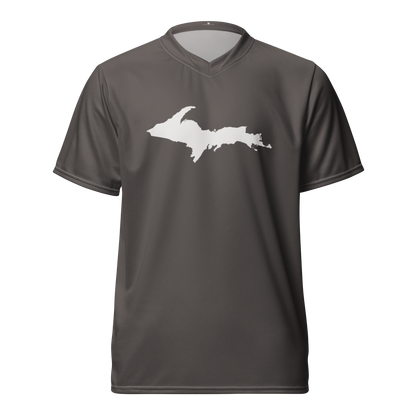 Michigan Upper Peninsula Soccer Jersey (w/ UP Outline) | Unisex - Warren Tank Grey