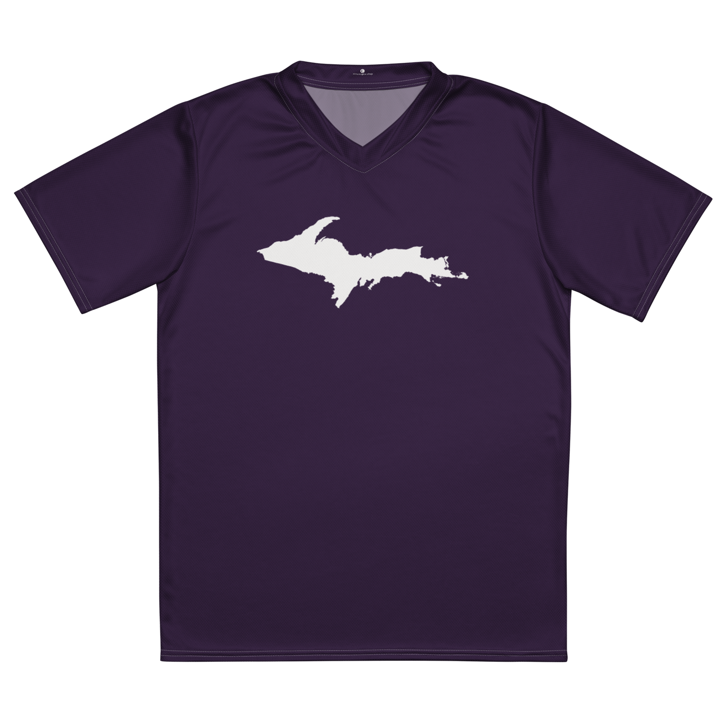 Michigan Upper Peninsula Soccer Jersey (w/ UP Outline) | Unisex - Blackcurrant