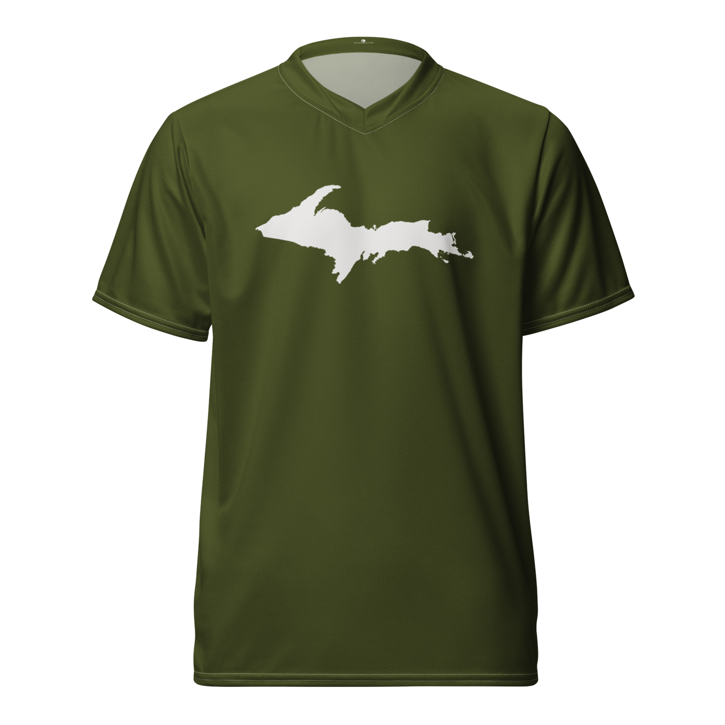 Michigan Upper Peninsula Soccer Jersey (w/ UP Outline) | Unisex - Army Green