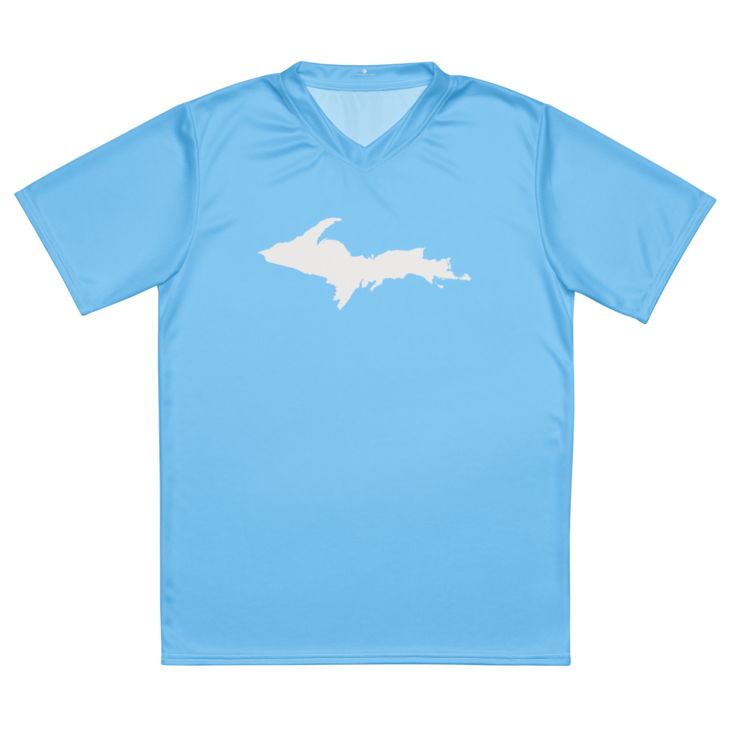 Michigan Upper Peninsula Soccer Jersey (w/ UP Outline) | Unisex - DTW Blue