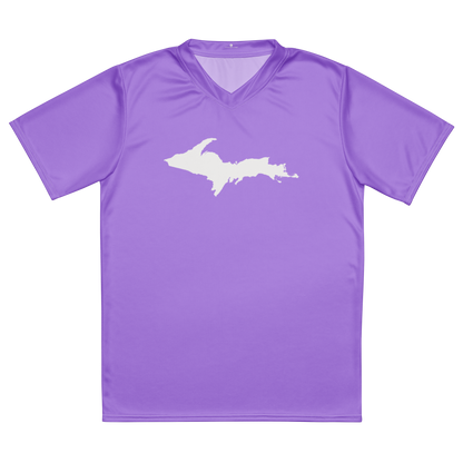 Michigan Upper Peninsula Soccer Jersey (w/ UP Outline) | Unisex - Lavender