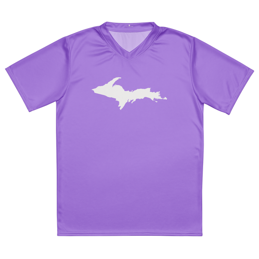 Michigan Upper Peninsula Soccer Jersey (w/ UP Outline) | Unisex - Lavender