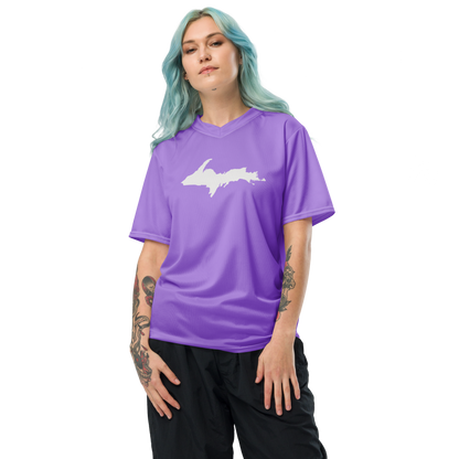 Michigan Upper Peninsula Soccer Jersey (w/ UP Outline) | Unisex - Lavender