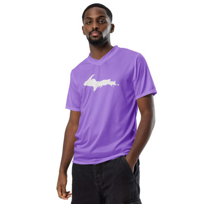 Michigan Upper Peninsula Soccer Jersey (w/ UP Outline) | Unisex - Lavender