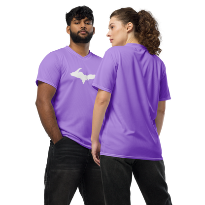 Michigan Upper Peninsula Soccer Jersey (w/ UP Outline) | Unisex - Lavender