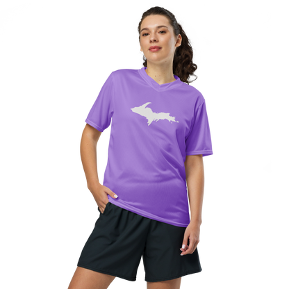 Michigan Upper Peninsula Soccer Jersey (w/ UP Outline) | Unisex - Lavender