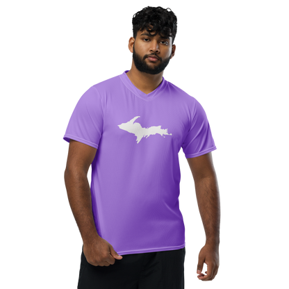 Michigan Upper Peninsula Soccer Jersey (w/ UP Outline) | Unisex - Lavender