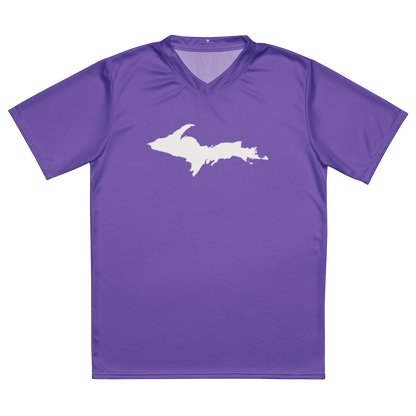 Michigan Upper Peninsula Soccer Jersey (w/ UP Outline) | Unisex - Lake Iris