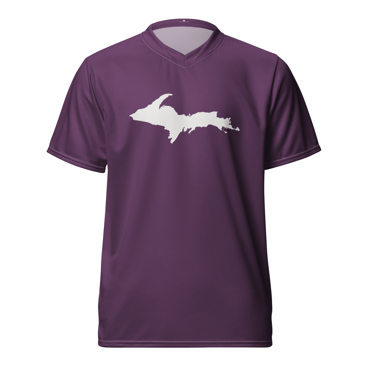 Michigan Upper Peninsula Soccer Jersey (w/ UP Outline) | Unisex - Plum