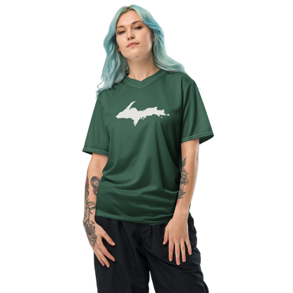 Michigan Upper Peninsula Soccer Jersey (w/ UP Outline) | Unisex - Ginger Ale Green