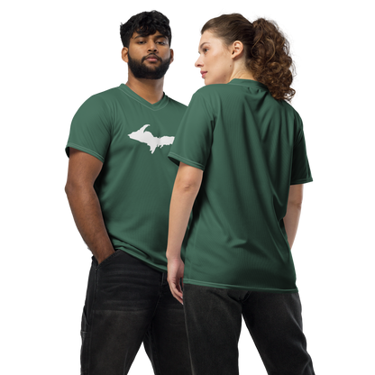 Michigan Upper Peninsula Soccer Jersey (w/ UP Outline) | Unisex - Ginger Ale Green