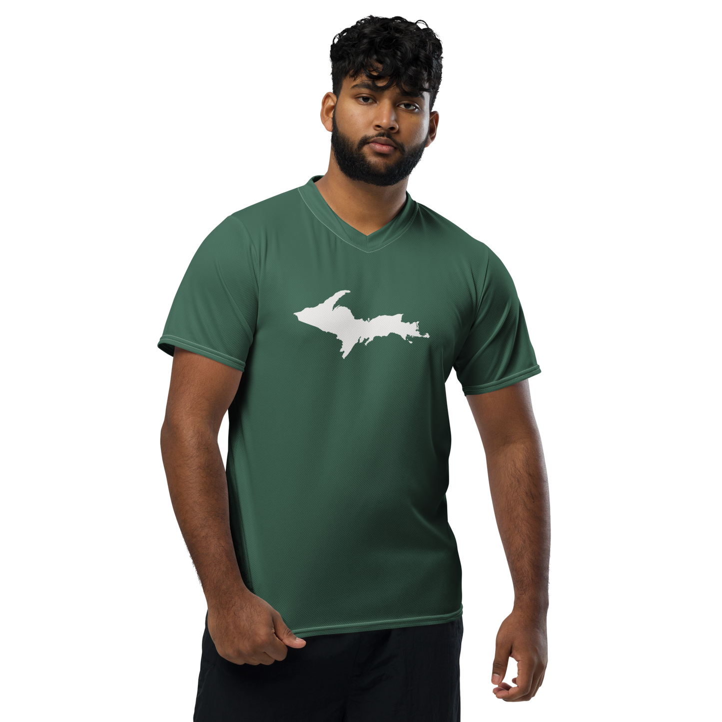 Michigan Upper Peninsula Soccer Jersey (w/ UP Outline) | Unisex - Ginger Ale Green