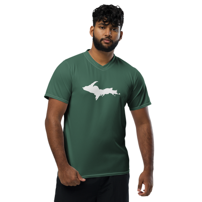 Michigan Upper Peninsula Soccer Jersey (w/ UP Outline) | Unisex - Ginger Ale Green