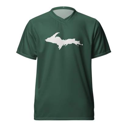 Michigan Upper Peninsula Soccer Jersey (w/ UP Outline) | Unisex - Ginger Ale Green