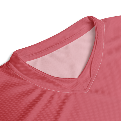 Michigan Upper Peninsula Soccer Jersey (w/ UP Outline) | Unisex - Strawberry Pink