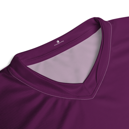 Michigan Upper Peninsula Soccer Jersey (w/ UP Outline) | Unisex - Tyrian Purple