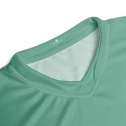 Michigan Upper Peninsula Soccer Jersey (w/ UP Outline) | Unisex - Metallic Mint Green