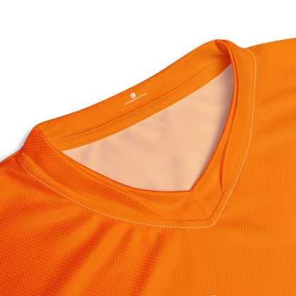 Michigan Upper Peninsula Soccer Jersey (w/ UP Outline) | Unisex - Safety Orange