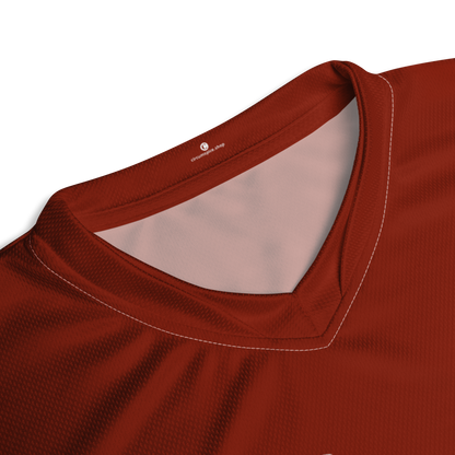 Michigan Upper Peninsula Soccer Jersey (w/ UP Outline) | Unisex - Cherryland Red