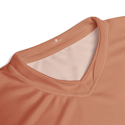 Michigan Upper Peninsula Soccer Jersey (w/ UP Outline) | Unisex - Copper Color