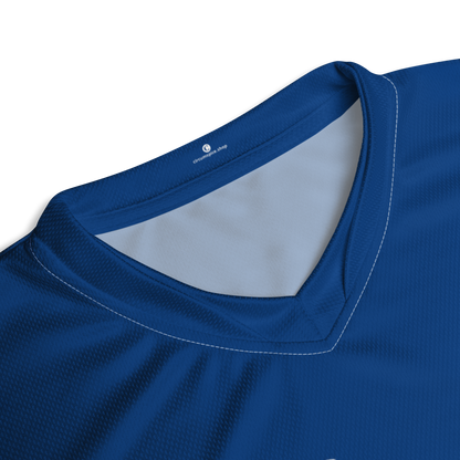 Michigan Upper Peninsula Soccer Jersey (w/ UP Outline) | Unisex - Dearborn Blue