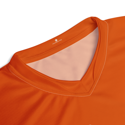 Michigan Upper Peninsula Soccer Jersey (w/ UP Outline) | Unisex - Maple Leaf Orange