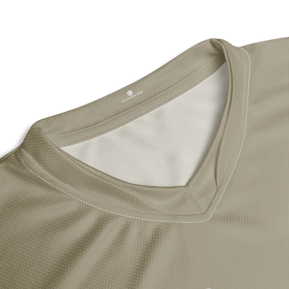 Michigan Upper Peninsula Soccer Jersey (w/ UP Outline) | Unisex - Petoskey Stone Beige