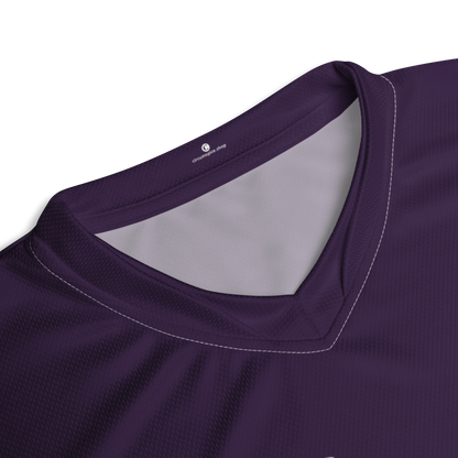 Michigan Upper Peninsula Soccer Jersey (w/ UP Outline) | Unisex - Blackcurrant