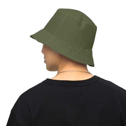 Michigan Upper Peninsula Bucket Hat (Patriot Edition) | Reversible - Army Green