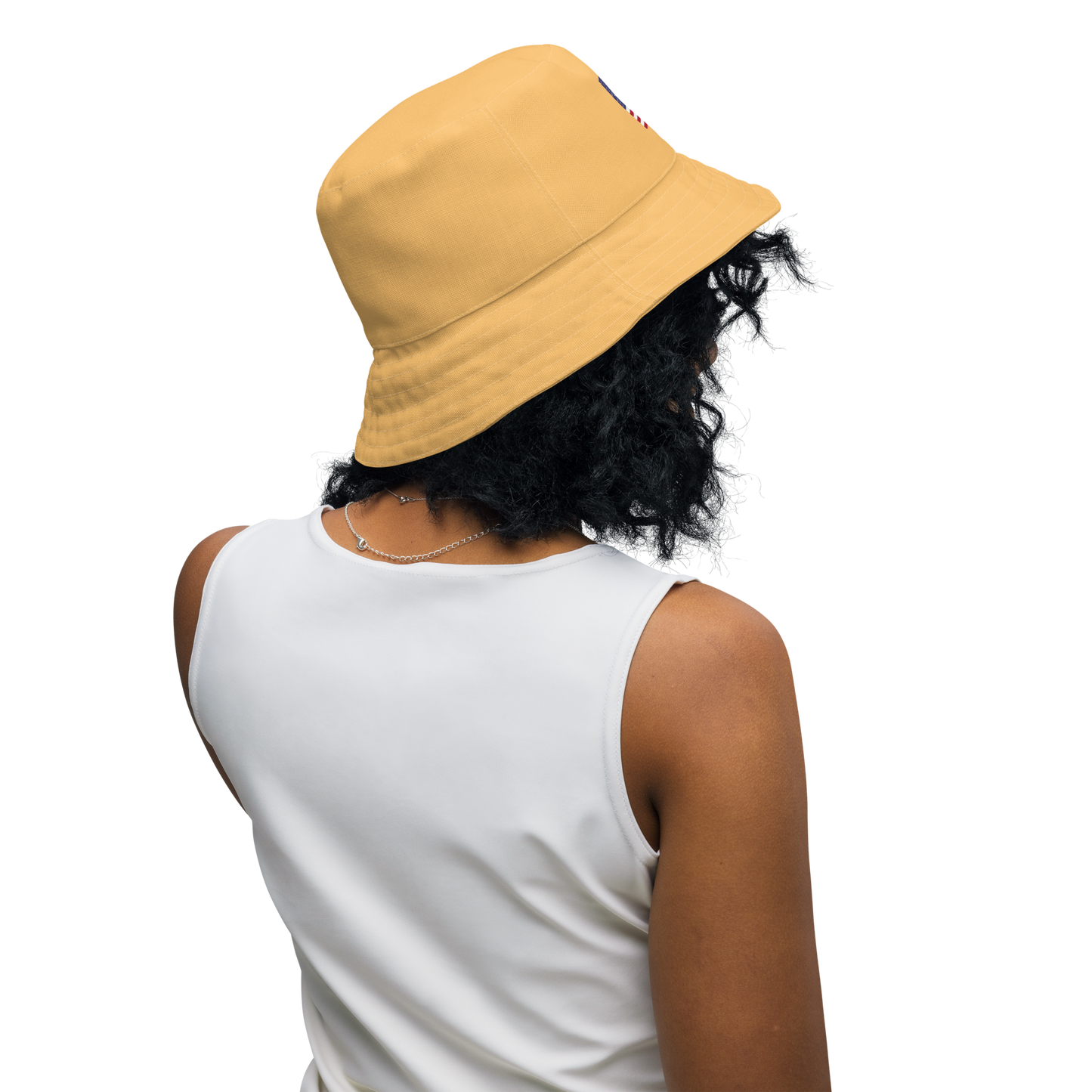 Michigan Upper Peninsula Bucket Hat (Patriot Edition) | Reversible - Apricot Color