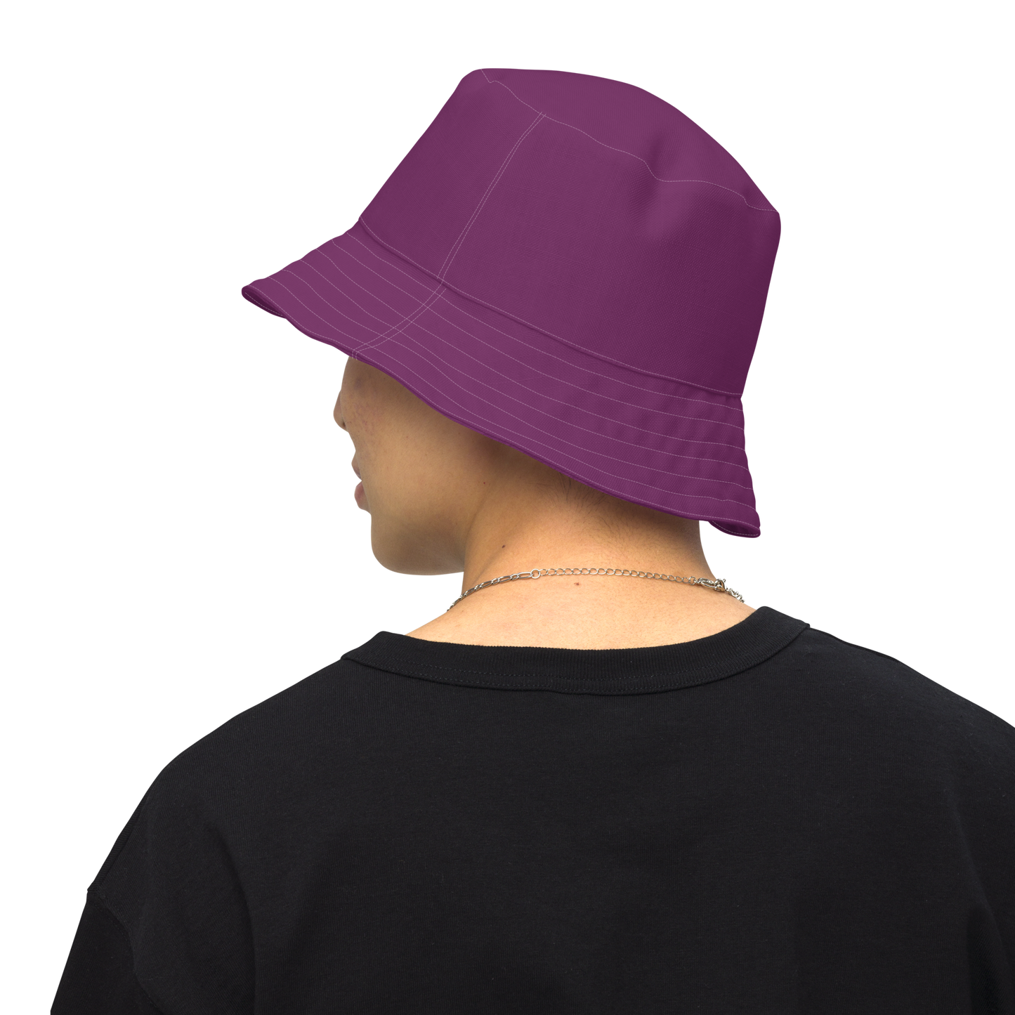 Michigan Upper Peninsula Bucket Hat (w/ UP Outline) | Reversible - Plum