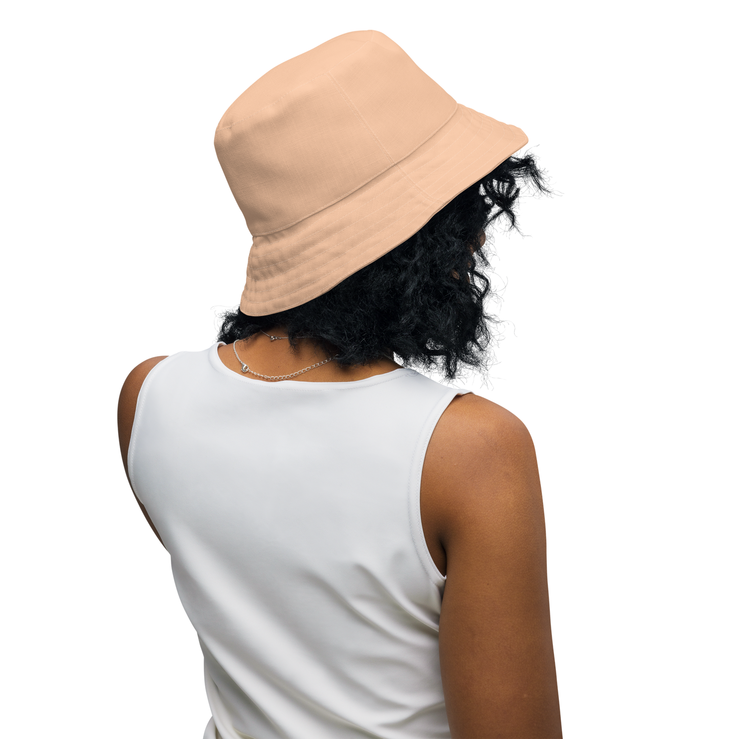 Michigan Upper Peninsula Bucket Hat (w/ UP Outline) | Reversible - Peach Color