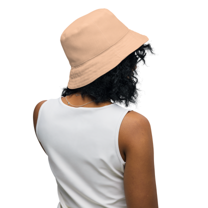 Michigan Upper Peninsula Bucket Hat (w/ UP Outline) | Reversible - Peach Color