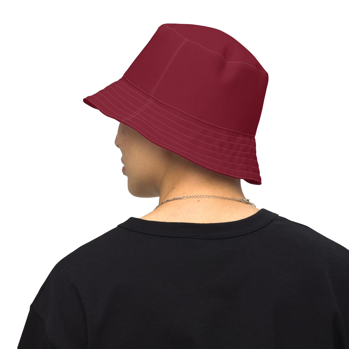 Michigan Upper Peninsula Bucket Hat (w/ UP Outline) | Reversible - Burgandy