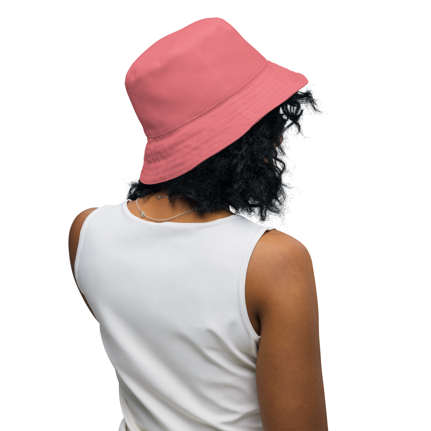 Michigan Upper Peninsula Bucket Hat (w/ UP Outline) | Reversible - Watermelon Pink