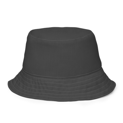 Michigan Upper Peninsula Bucket Hat (w/ UP Outline) | Reversible - Iron Ore Grey