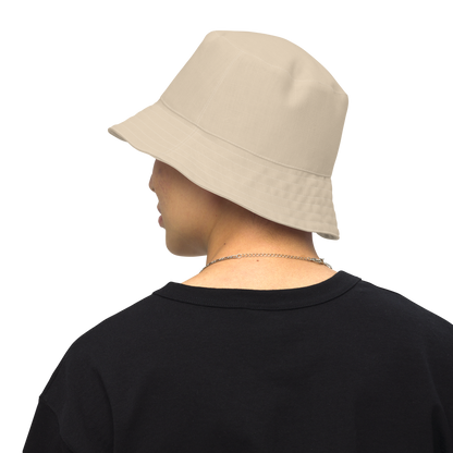 Michigan Upper Peninsula Bucket Hat (w/ Navy UP Outline) | Reversible - Canvas Color