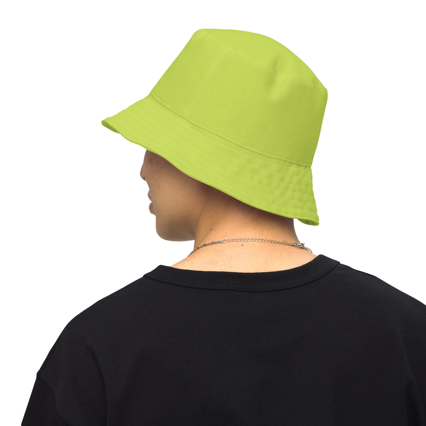 Michigan Upper Peninsula Bucket Hat (w/ Navy UP Outline) | Reversible - Green Gooseberry