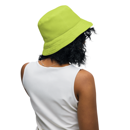 Michigan Upper Peninsula Bucket Hat (w/ Navy UP Outline) | Reversible - Green Gooseberry