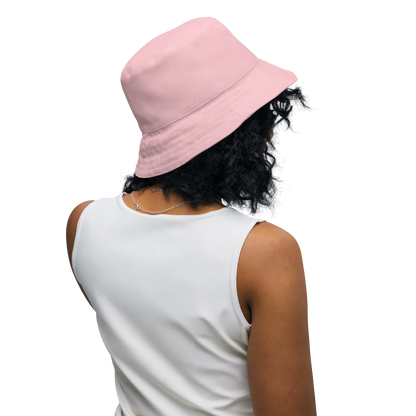 Michigan Upper Peninsula Bucket Hat (w/ Navy UP Outline) | Reversible - Pink