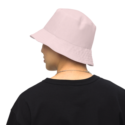 Michigan Upper Peninsula Bucket Hat (w/ Navy UP Outline) | Reversible - Pale Pink